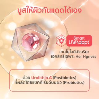HER HYNESS UV ADAPT HYA WATER SUNSCREEN SPF50+ PA++++ กันแดดอัจฉริยะ บูสผิวกันแดดได้เองนาน 6 ชั่วโมง สูตรใช้ทุกวัน 30มล.