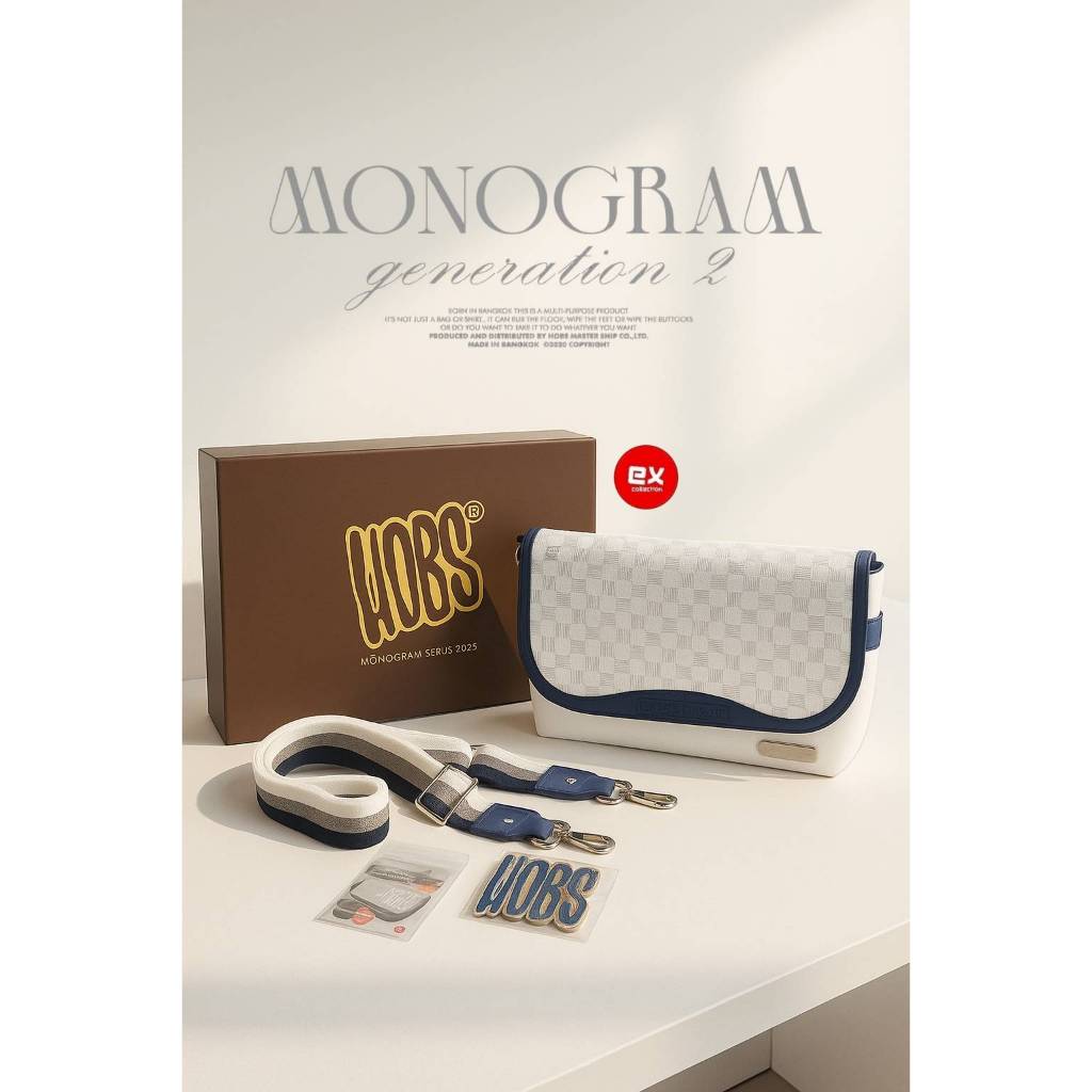กระเป๋า Hobs monogram 2025 ขนาด 12นิ้ว แถมดันทรง+ถุงผ้า+เซททำความสะอาด - รูปที่ 4