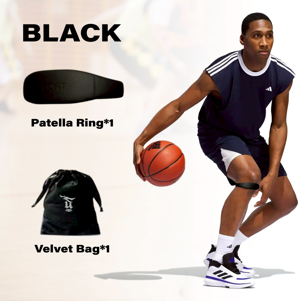 สายรัดเข่าซิลิโคน สะบ้า ป้องกันเข่า ยืดหยุ่นสูง สําหรับเล่นกีฬา บาสเก็ตบอล วิ่ง