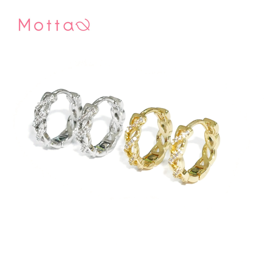 Motta Earring ต่างหูห่วงลายโซ่ ประดับเพชร แมทช์ได้ทุกลุค