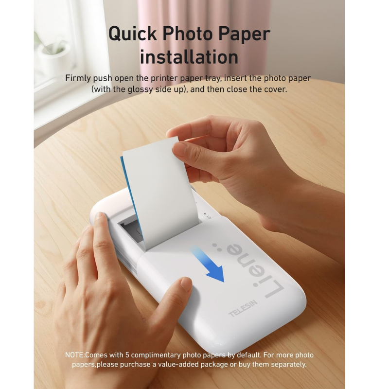 Telesin Print Foto Zink Photo Paper Liene  2x3 50 Sheets กระดาษภาพถ่าย ขนาด 2x3 นิ้ว 50 แผ่น - รูปที่ 2