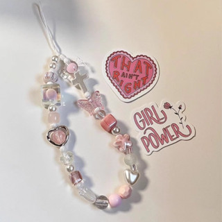 สายคล้องโทรศัพท์รูปผีเสื้อน่ารักและเท่ ป้องกันการสูญหาย สายค…