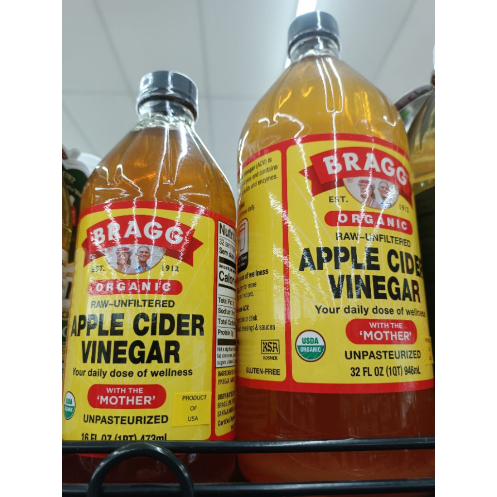 แบรคน้ำส้มสายชูหมักwe are a bragg organic apple946g ต่อ1ขวดใหญ่