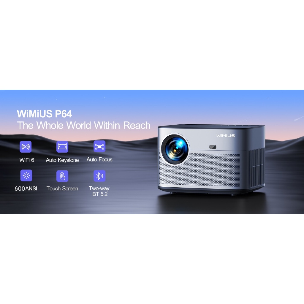 Wimius Projector P64 home theater projector 4k support