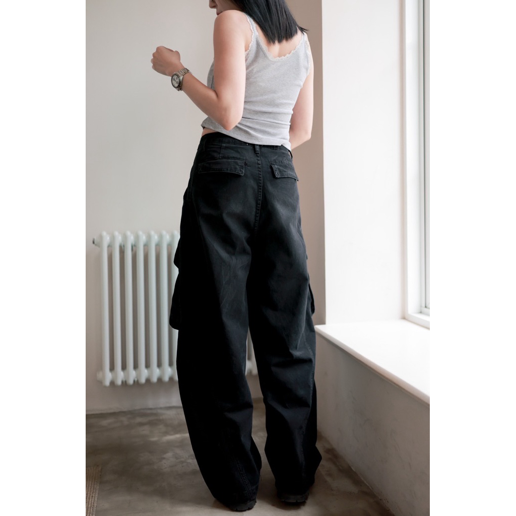 (พร้อมส่ง) กางเกงทรงแบ็คกี้คาร์โก้รุ่น 61225 TAG FSY🇰🇷 - รูปที่ 6