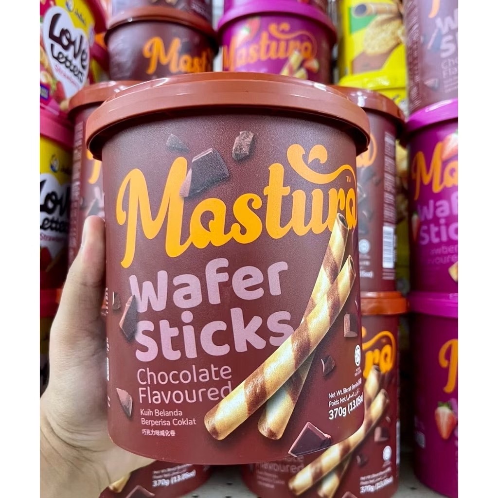 mustura wafer sticks โอโจ้ 370 กรัม mustura