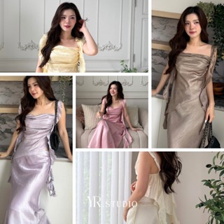 พร้อมส่ง IVY TOP เสื้อสายเดี่ยวเเต่งระบาย เนื้อผ้าพรีเมียมซา…