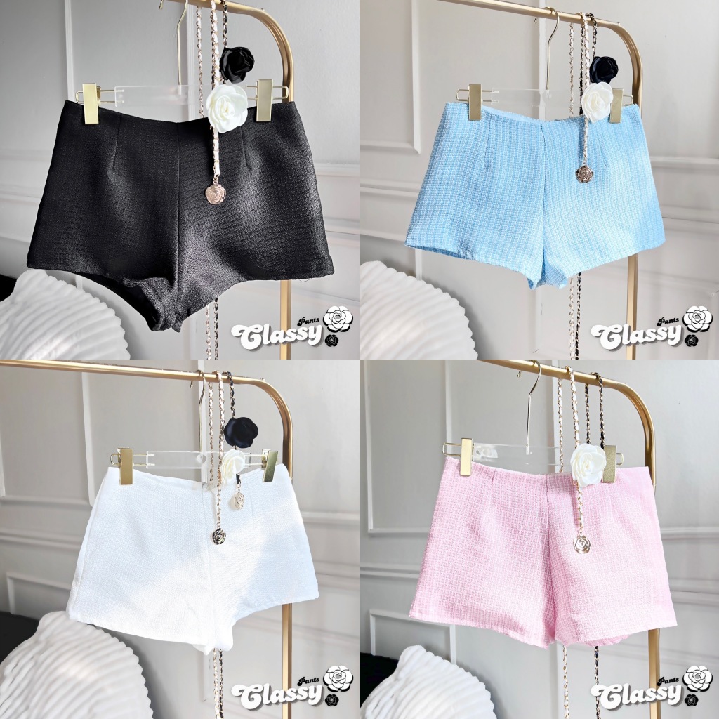 Classy Tweed Pants – กางเกงขาสั้นผ้าทวิต A-Line - รูปที่ 6