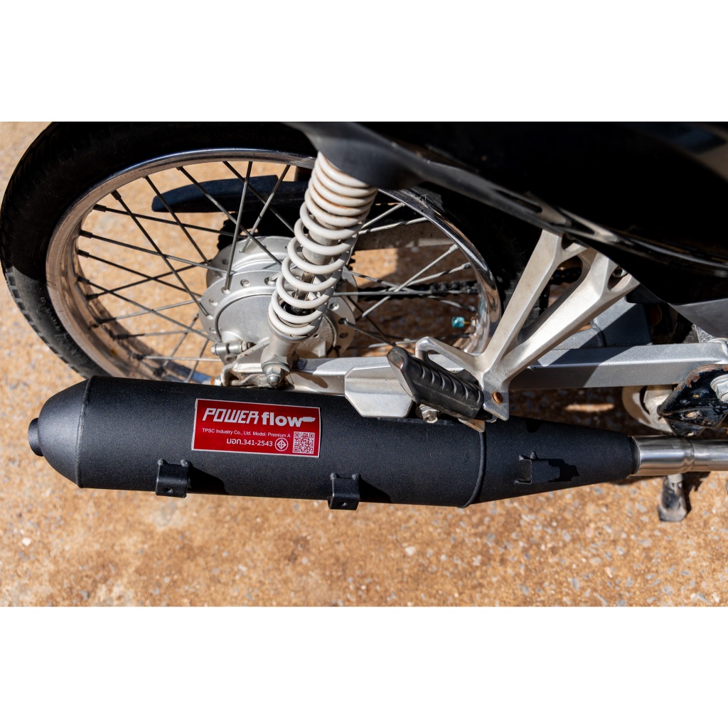 ท่อผ่าเวฟ 110i เสียงนุ่ม ท่อผ่าดัง ท่อเวฟ เวฟ110i 2014 2021 เวฟ125i LED 2023 2025 สีดำ คอไล่สเตป 25 28 มม เลสแท้ - รูปที่ 2