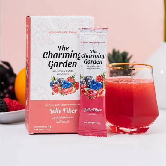 เจลลี่ไฟเบอร์ Jelly Fiber The Charming Garden Jelly Fiber บรรจุ 5 ซอง (1 กล่อง)