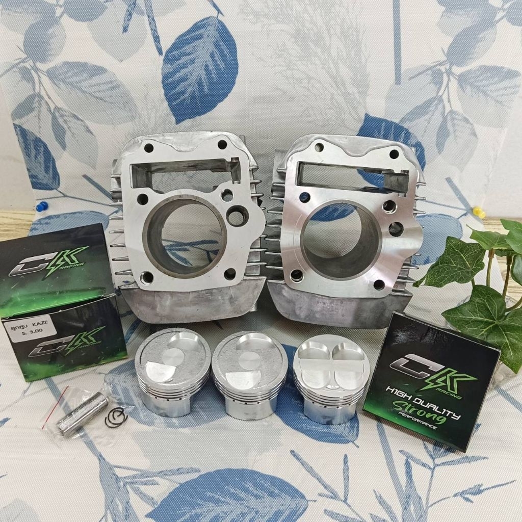 เสื้อลูกสูบ w125/KPH ลูกค้าเซ่ CK 56,57,59,59ปลอกยาว พร้อมหลบวาล์ว 2วาล์ว 4วาล์ว