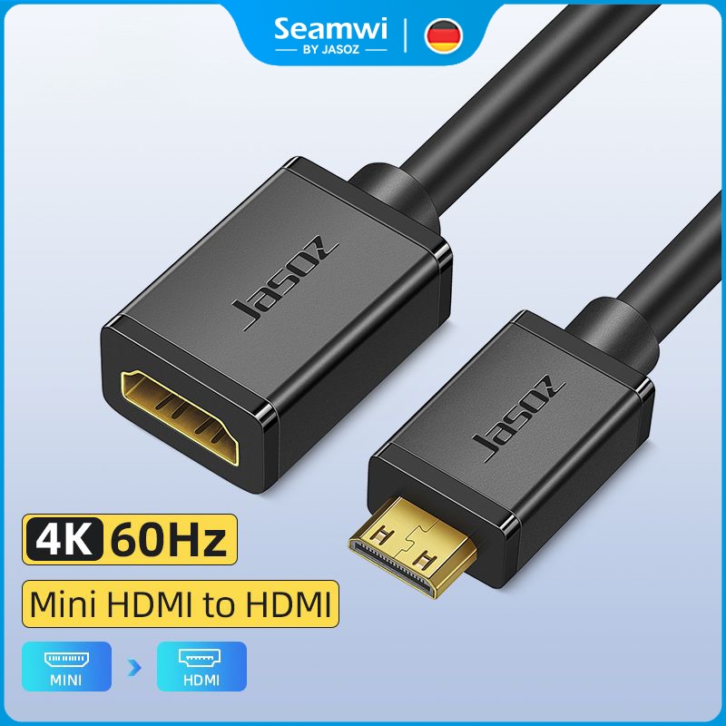 ⚡ส่งจาก กทม⚡Seamwi ขยายสายเคเบิล Mini HDMI Adapter ขยายสายเคเบิล Micro Mini HDMI to HDMI รองรับ 4K