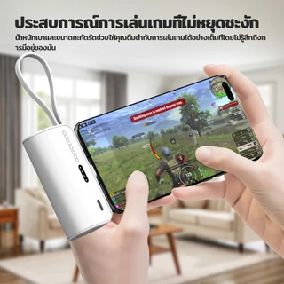 GOOJODOQ 5000mah Powerbank Ln Type C อินเทอร์เฟซคู่ แบตสํารอง พับได้ พาวเวอร์แบงค์พกพา Power Bank