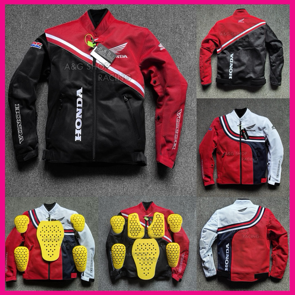 NEW!! 2025เสื้อการ์ดHonda ฮอนด้า[การ์ด5จุด/7จุด]ผ้าระบายอากาศ ใส่แล้วไม่ร้อน!!