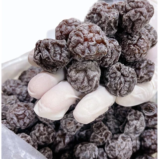บ๊วยห้ารสอบแห้ง น้ำหนัก 400 กรัม ราคา 85 บาท สามรสอร่อยดีแก้ง่วง