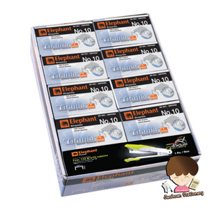 ลวดเย็บกระดาษ ตราช้าง รุ่น ไทเทเนีย เบอร์ 10 Buddy Pack + เค…