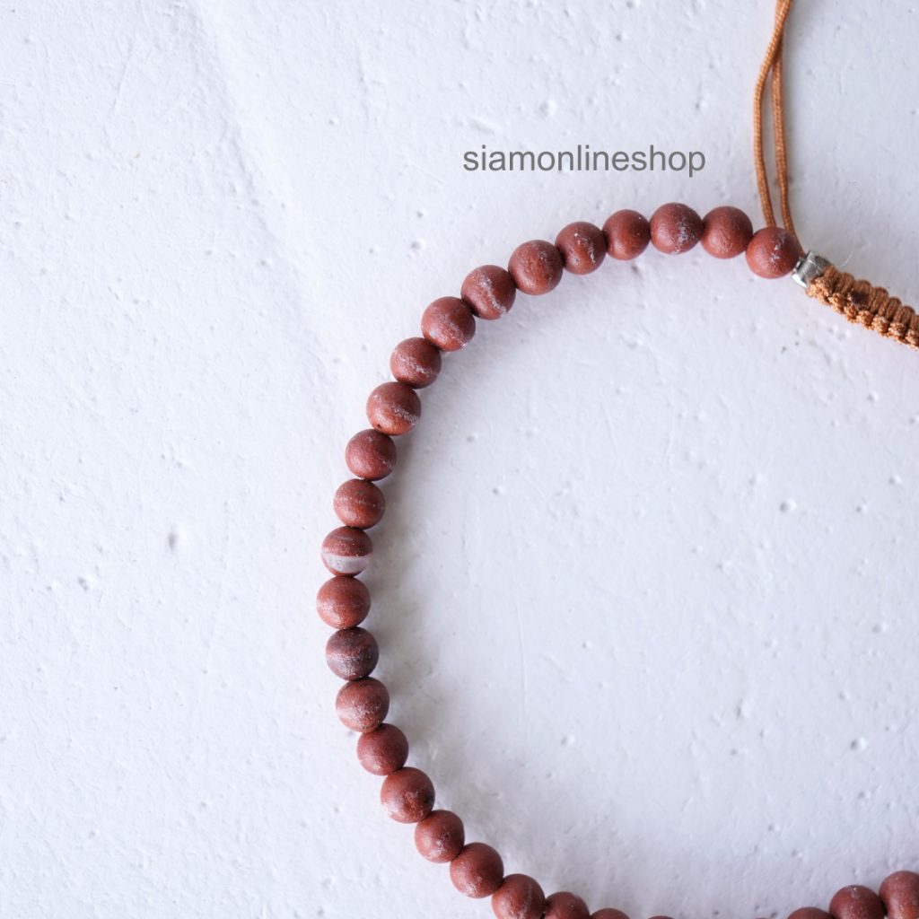 Minimalist bracelet - Red Jasper stone หินเรดจัสเปอร์ 3 มม. สร้อยข้อมือ เชือกถัก by siamonlineshop - รูปที่ 7
