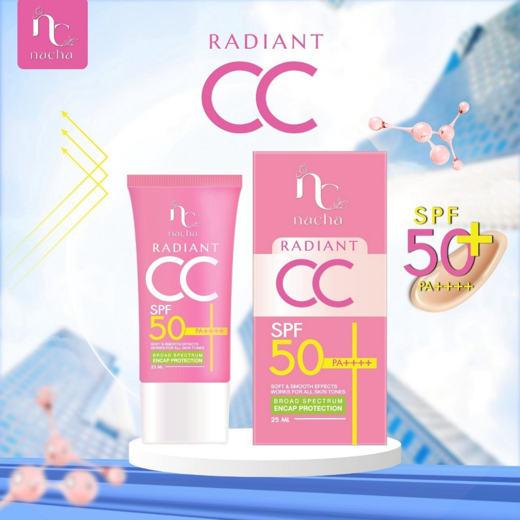[กันแดดหน้าCC] นะชา เรเดียน ซีซี ซันสกรีน SPF50+ PA++++ (25ml.)