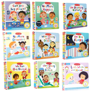 หนังสือฝึกทักษะชีวิต big step series หนังสืออ่านภาษาอังกฤษสำหรับเด็กแบบเลื่อนขยับ Board book หนังสือภาพ