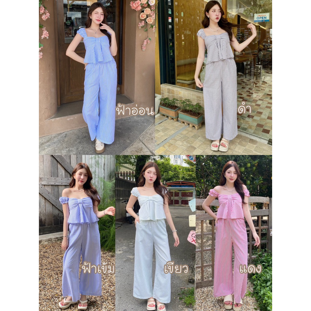 LILY เซ็ต 2 ชิ้น[เสื้อ+กก./กป.] ชุดน่ารักๆ สวยตรงปก ผ้าเนื้อดีใส่สบาย แพทเทิ่ลน่ารักๆ ชุดเซ็ต - รูปที่ 4