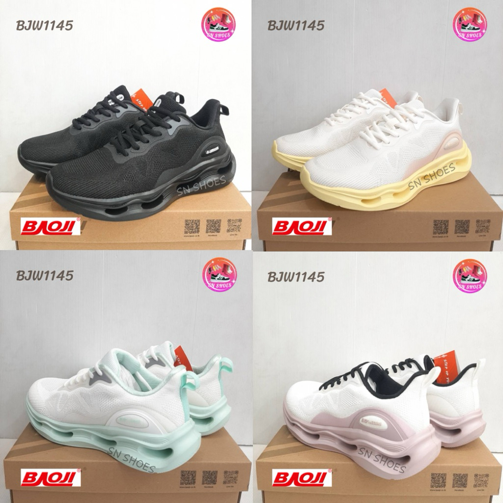 รองเท้าผ้าใบ  BAOJI แท้100% BJW 1145 รองเท้าผ้าใบผู้หญิง ไซร้ 37-41(รุ่นใหม่)