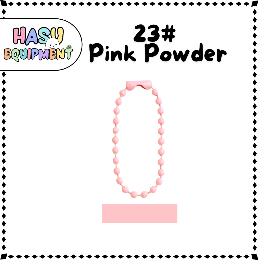 HasuEquipment 1 เส้น  Pink Tone – โซ่ไข่ปลาโทนชมพู 10cm 12cm 15cm ขนาดเม็ด 2.4mm Hasu Equipment ราคา ถูกที่สุด ดีลบีเคเค แกลเลอรีภาพที่ 7