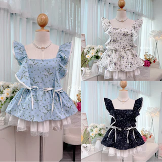 เสื้อผ้าผู้หญิง สาวอวบใส่ได้อกถึง 38 เสื้อคอเหลี่ยม แขนระบาย ลายดอกผ้าลายโทนสีสวยละมุน ผ้าดีเกินราคา✨(เสื้ออย่างเดียว)