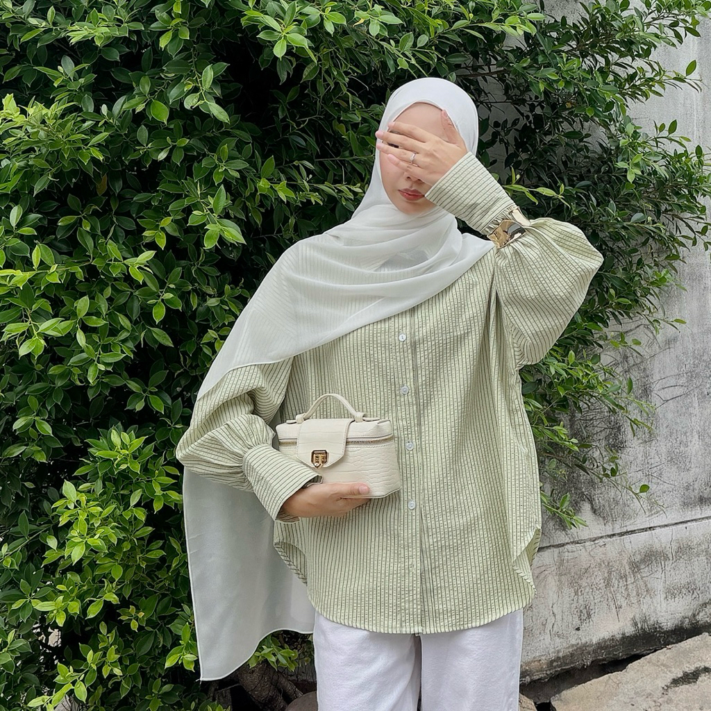 Alis shirt (เชิ้ตคอตตอนอัดยับ)