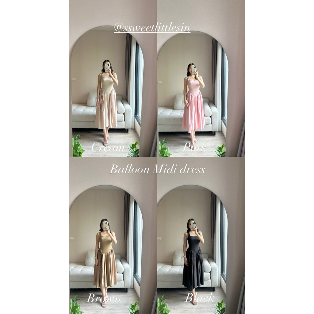 Balloon Midi dress 600 บาท