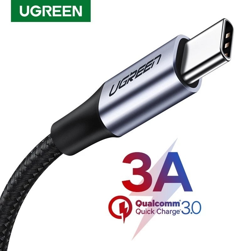 Ugreen 3A USB A to Type C Cable สายชาร์จเร็ว สายข้อมูลไนลอนถัก สําหรับ สำหรับ Samsung 16 15 ยาว1เมตร/2เมตร - ภาพย่อย 4