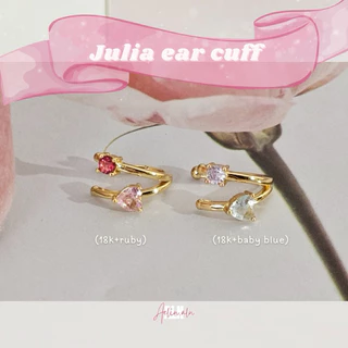 Julia ear cuff - Aelin.ALN ไม่เจาะหูใส่ได้ค่ะ (ต่างหูหนีบ ต่างหูแบบเกี่ยวรูปหัวใจมี 7 แบบให้เลือกสี) ปรับขนาดได้#EC4-1