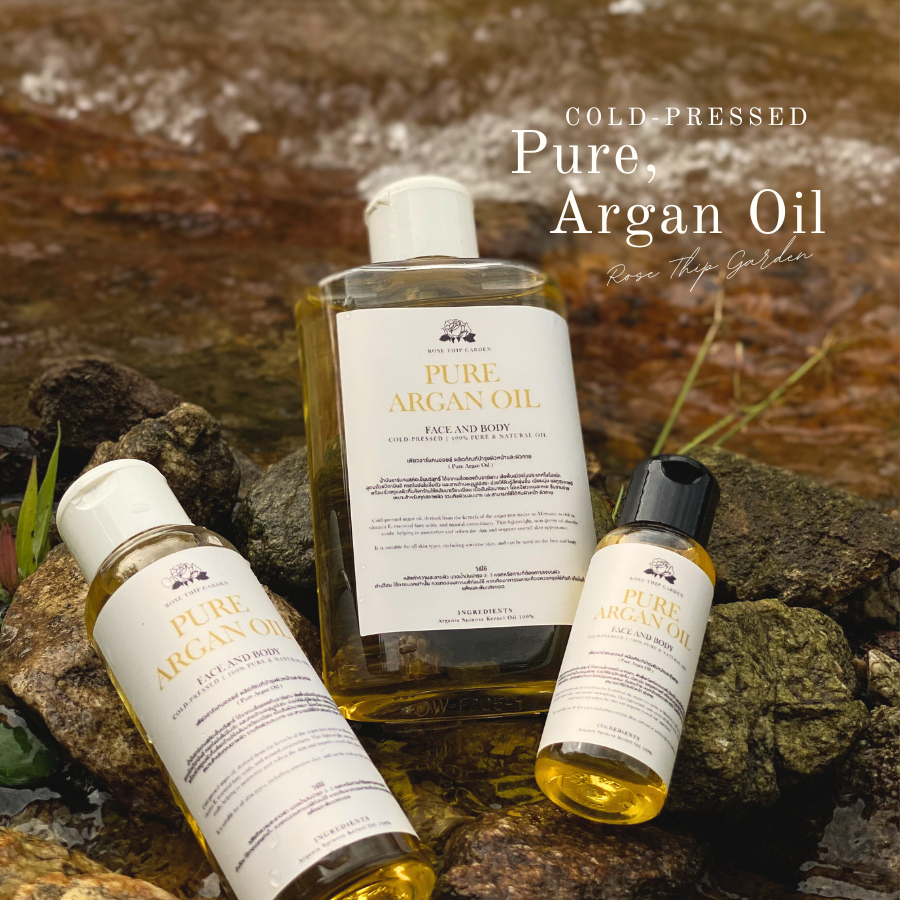 น้ำมันอาร์แกน เข้มข้นสกัดเย็น 100% l COLD-PRESSED l ARGAN OIL 100% | By Rose Thip Garden