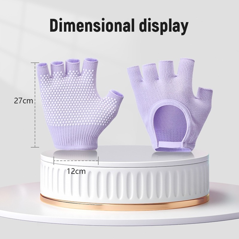 ถุงมือพิลาทิส ถุงมือกันลื่น 1คู่ ถุงมือฟิตเนส กระชับมือ ใส่สบาย ระบายอากาศดี - รูปที่ 2