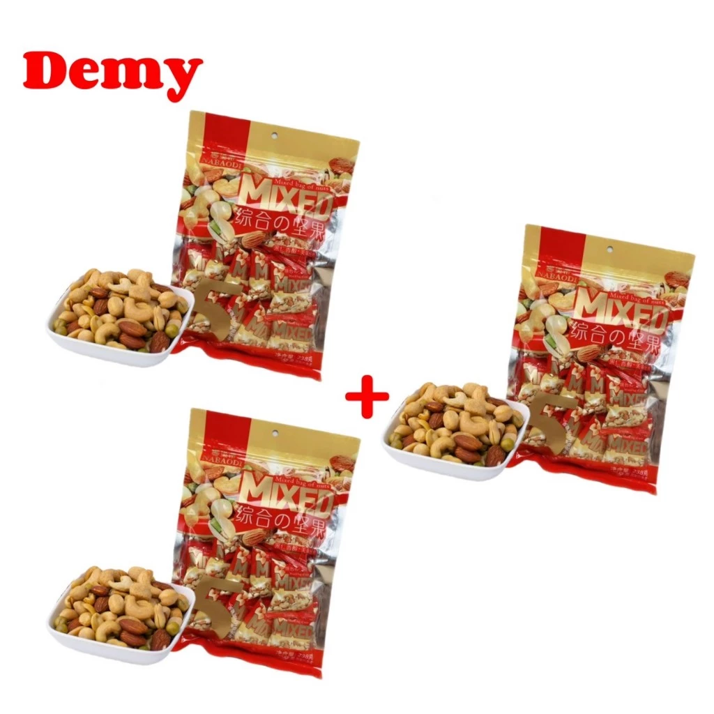 เซ็ท 2 แถม 1 ถั่วรวม ตราเดมี่ Mixed Nuts Demy Brand
