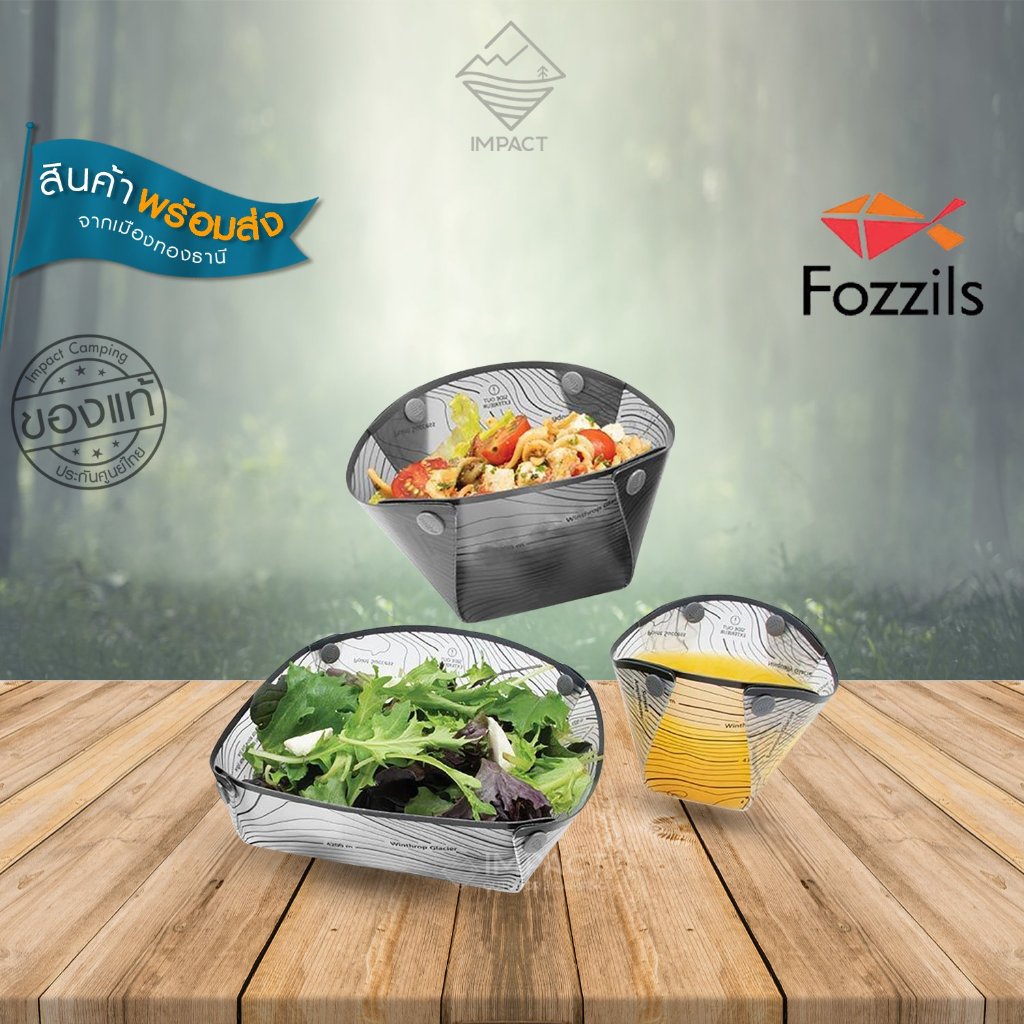 Fozzils Snapfold™ ชุด จาน ชาม แก้วพับได้ Solo Pack