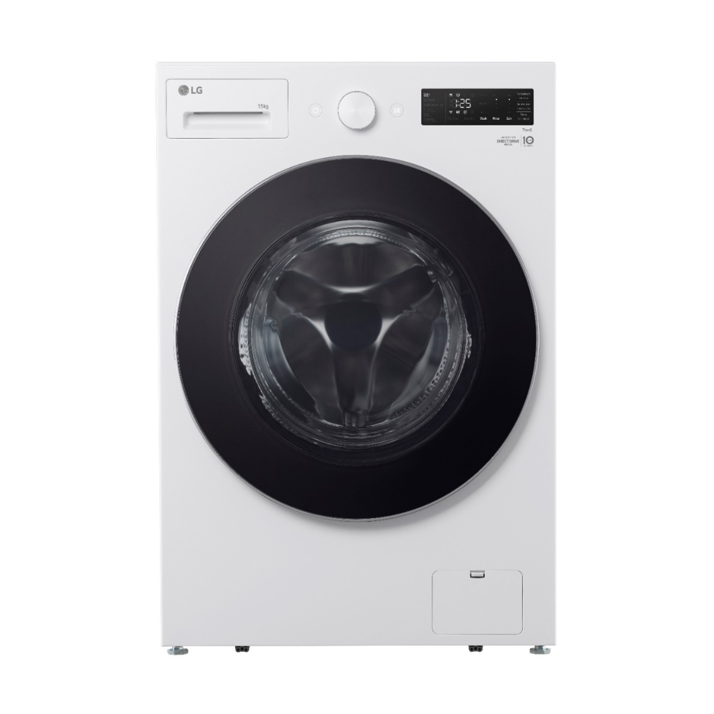 [จัดส่งพร้อมติดตั้ง] LG เครื่องซักผ้าฝาหน้า LG F2515SNEW 15 กก. 1100 RPM อินเวอร์เตอร์ สีขาว