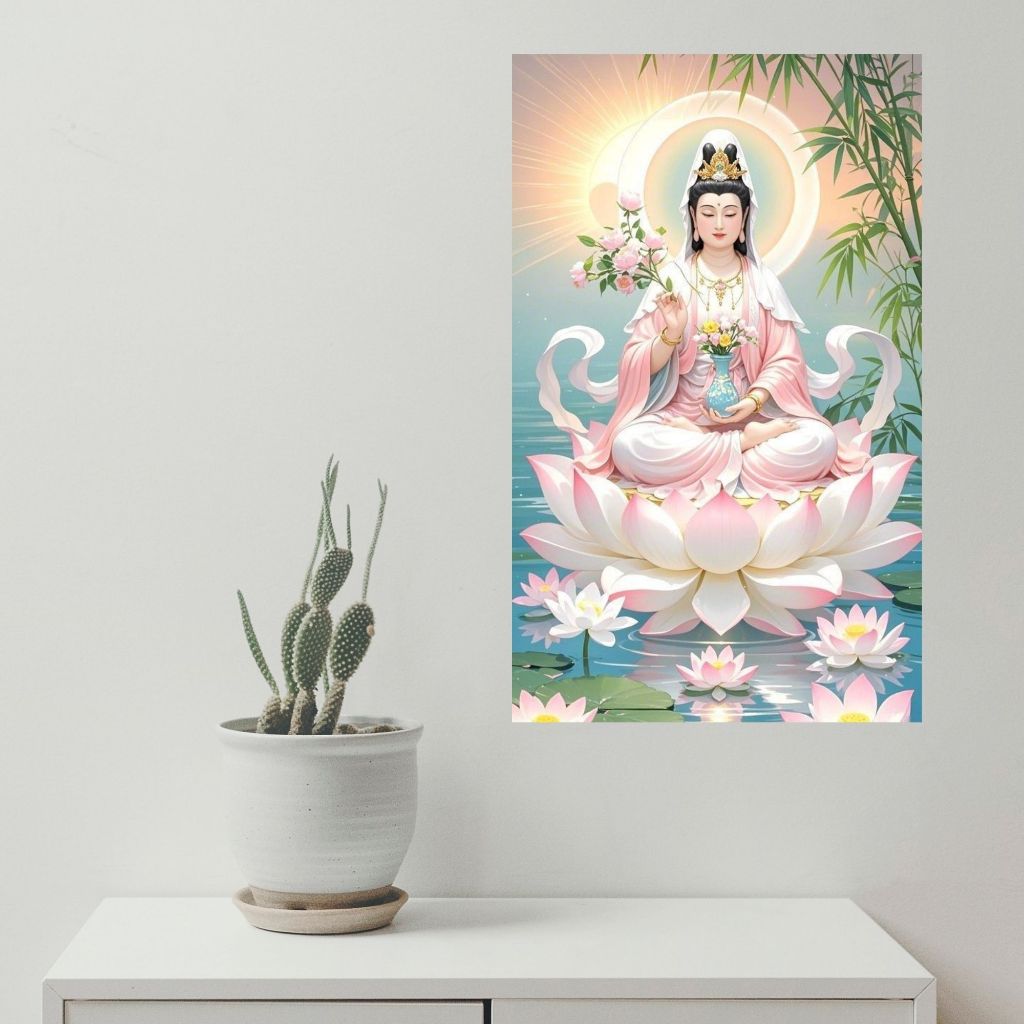 กรอบลอยไวนิล รูปพระแม่กวนอิม - รูปที่ 4