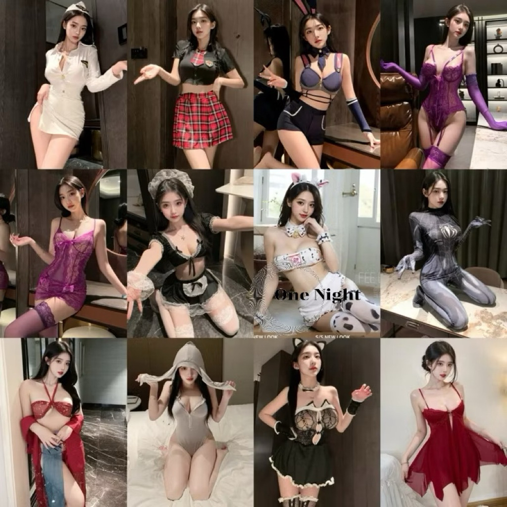 ชุดนอนเซ็กซี่ ชุดนอนไม่ได้นอน  รวมรุ่น R/R267  พร้อมส่ง Oneniht888