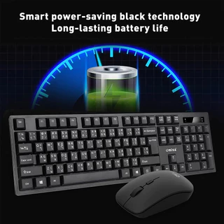 [ซื้อ1แถมMOUSE PADผ้า 1] OMISA KM-388 ชุดคีย์บอร์ด+เมาส์ไร้สาย2.4G(ปุ่มกดเสียงเงียบ)
