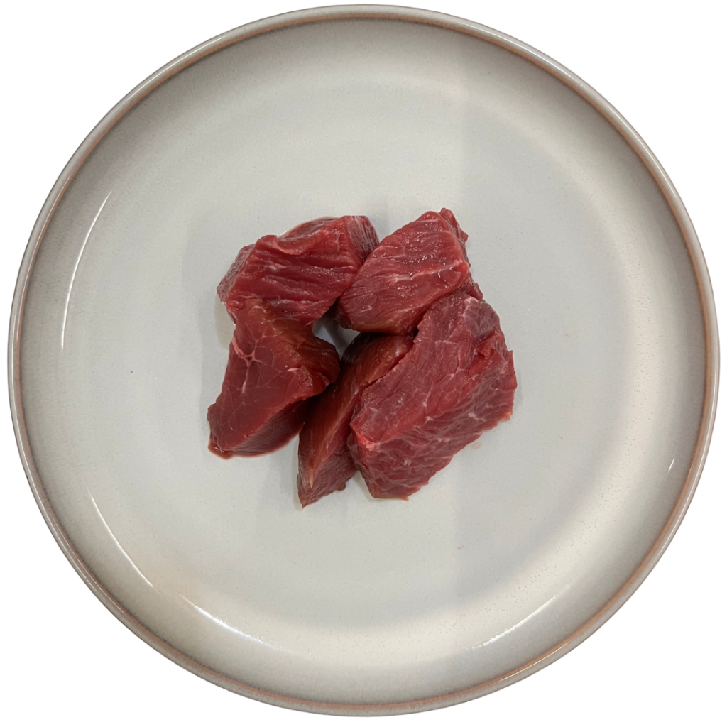 เนื้อนกกระจอกเทศสด BARF Topping Raw Ostrich Chunks 100g