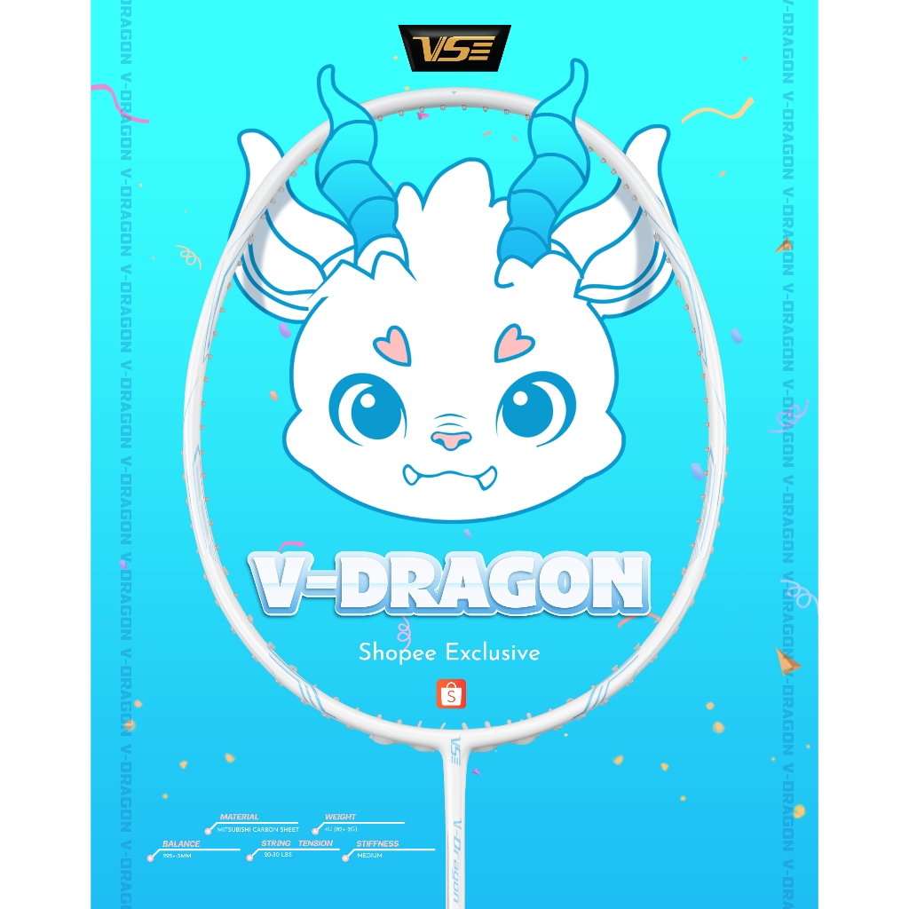 VS ไม้แบดมินตัน รุ่น V-Dragon แถมกริป+เอ็น+ซอง