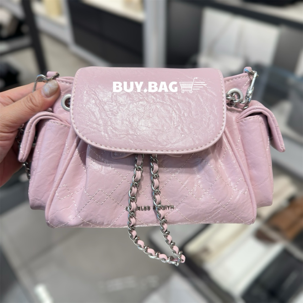 CHARLES & KEITH ( ใช้โค้ดลด30% ) CK2-60782702 กระเป๋าเป้แบบสะพายได้ รุ่น Duo ราคา ถูกที่สุด ดีลบีเคเค แกลเลอรีภาพที่ 4
