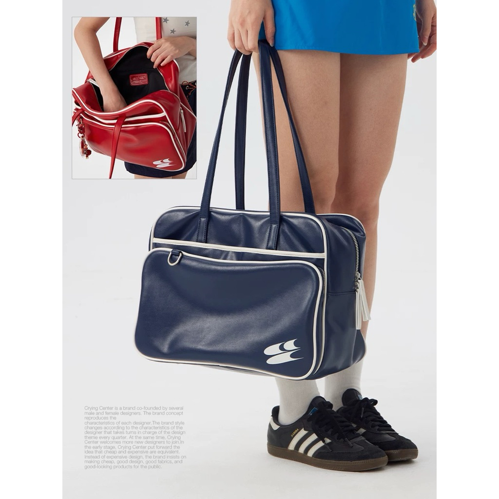 CryingCenter กระเป๋าสะพายข้าง/สะพายไหล่ใบใหญ่ Old School Bag (JK Style)