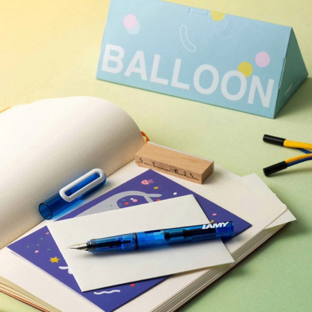 **พร้อมส่งค่ะ**🎀รุ่นใหม่ คลิปขาว เซตพร้อมกระเป๋า ไม่มีขายในไทย🎀 Lamy Balloon white clip 2025 ปากกา หมึกซึม ลามี่ บอลลูน