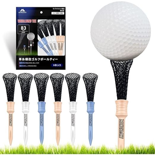 Minezaki Whirlwind Tee, Long, Genuine Monofilament Construction Tee, Elastic Type, Upgrade Head, Wid