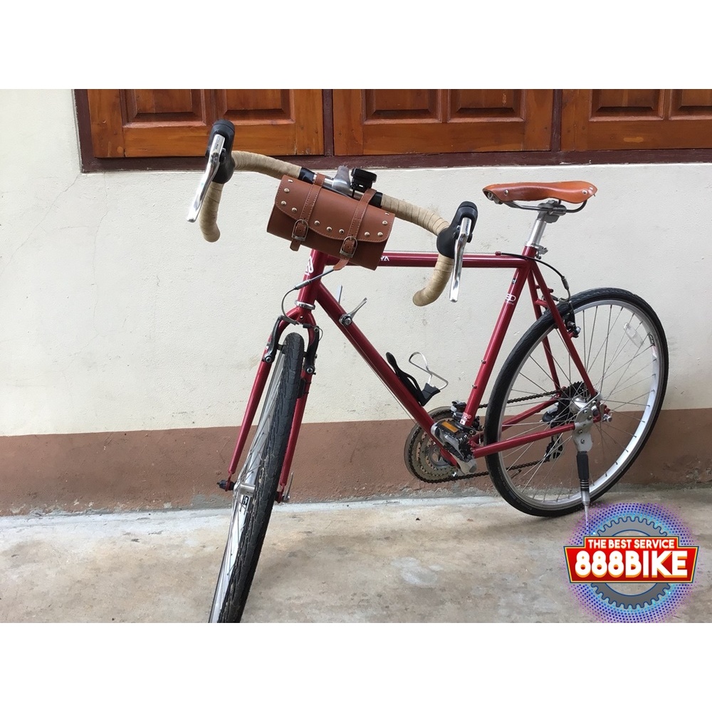 กระเป๋าหนังวินเทจ สำหรับจักรยาน กระเป๋าคาดแฮนด์จักรยานลายคลาสสิควินเทจ LB BAG RETRO Front bags,SC-01