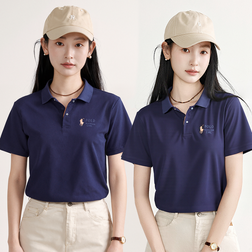 เสื้อโปโลไซส์ใหญ่ เสื้อยืดยูนิเซ็กซ์ แฟชั่นฤดูร้อน หลวม แบรนด์ อินส์ เทรนด์ ขายดี