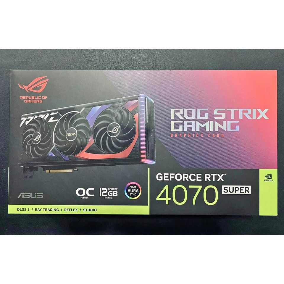 ASUS ROG GeForce RTX 4070 SUPER GDDR6X 12GB 14900 บาท • ยังไม่โดนไฟ ยังไม่แกะซิล ของใ✅‼️ - เคส