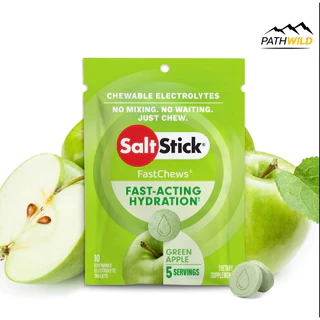 SALTSTICK FASTCHEWS 10 CT อิเล็กโทรไลต์ชนิดเม็ดแบบเคี้ยว บรรจุ 10 เม็ด ชดเชยการสูญเสียเหงื่อ ป้องกันตะคริว