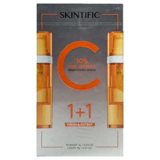 SKINTIFIC - 10% Pure Vitamin C Brightening Serum (20g) 10% เพียว วิตามินซี ไบร์ทเทนนิ่ง เซรั่ม 1+1